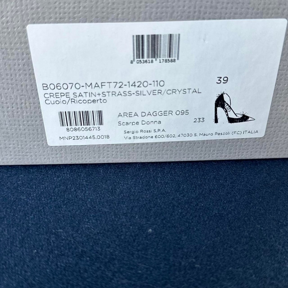 NWT Authentic - Sergio Rossi 
x Area 95mm rhinestone pumps size 39EU - Picture 9 of 13